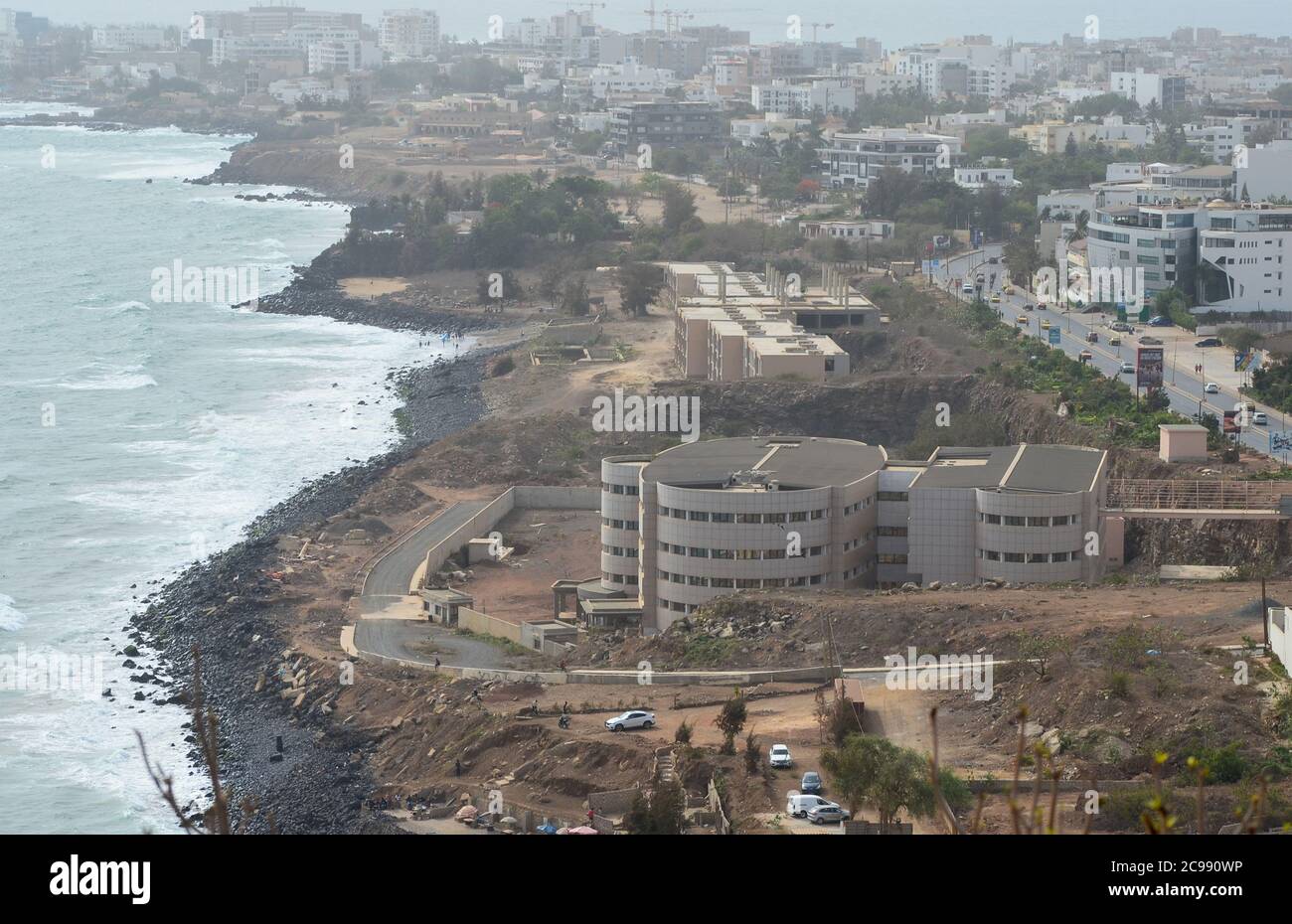 Boom de la construction pétrolière à Dakar, Sénégal Banque D'Images