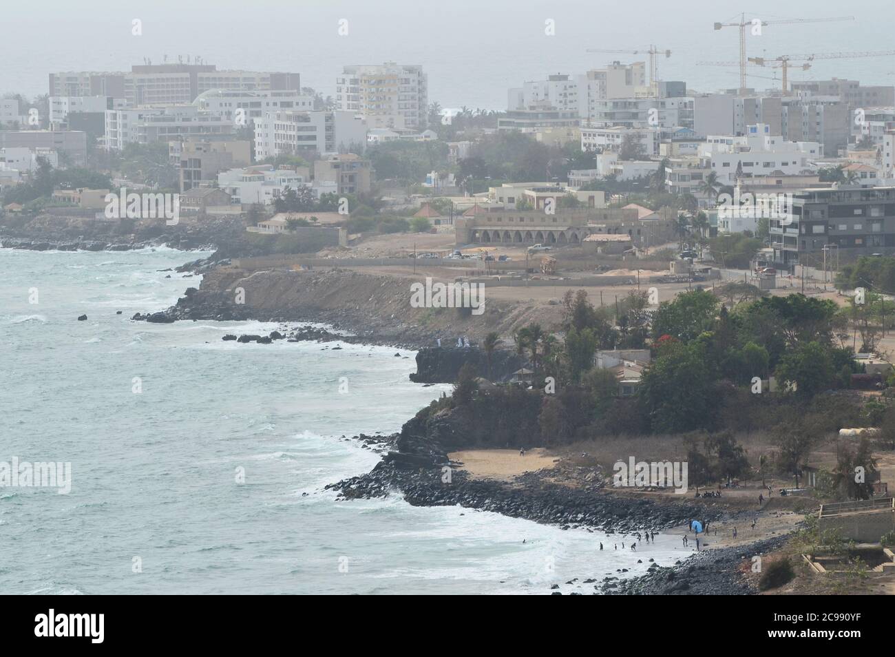 Boom de la construction pétrolière à Dakar, Sénégal Banque D'Images