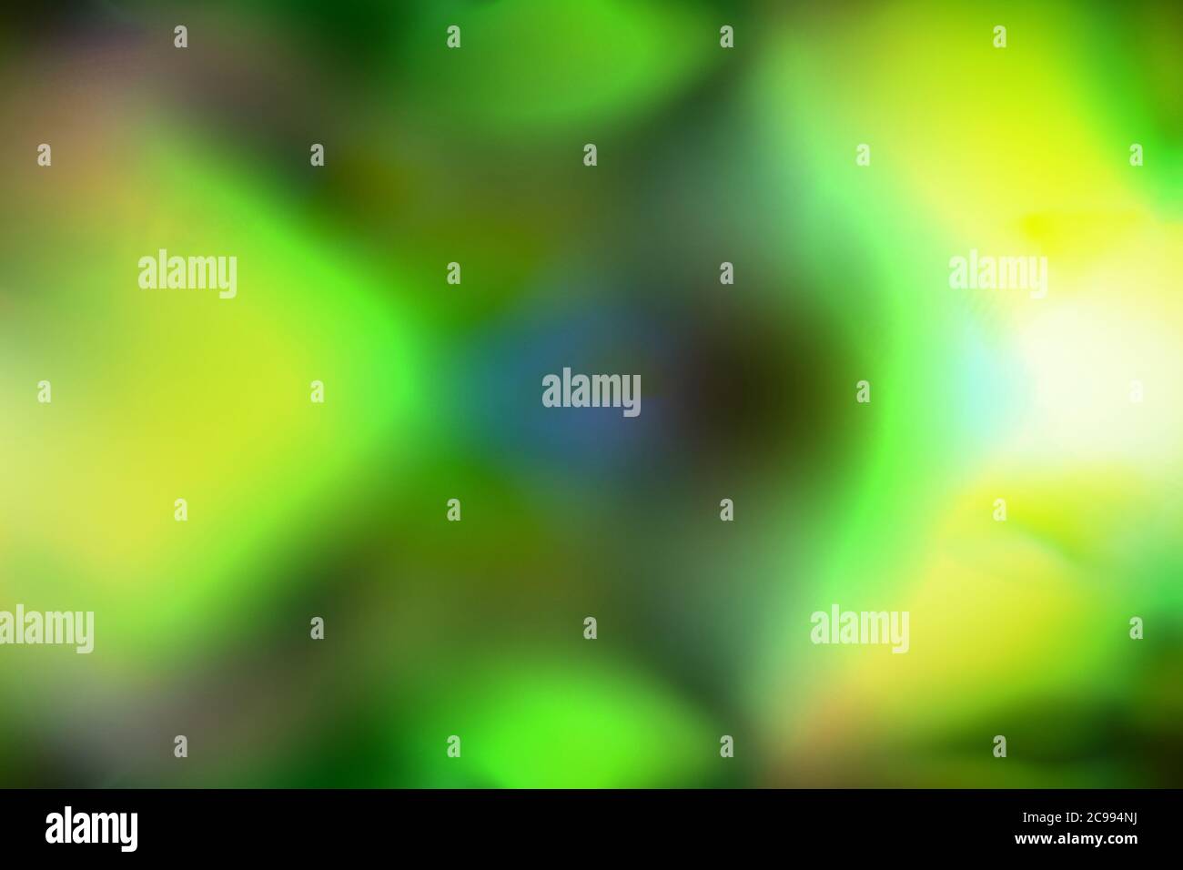 illustration numérique abstraite d'ondes lumineuses de couleur vert néon avec des tirets de bleu et de violet ressemblant à de la lave pour un fond Banque D'Images