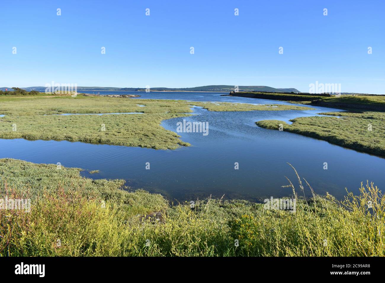 Parc côtier du millénaire, vieux port de Pembrey, port de Burry, Carmarthenshire, pays de Galles Banque D'Images