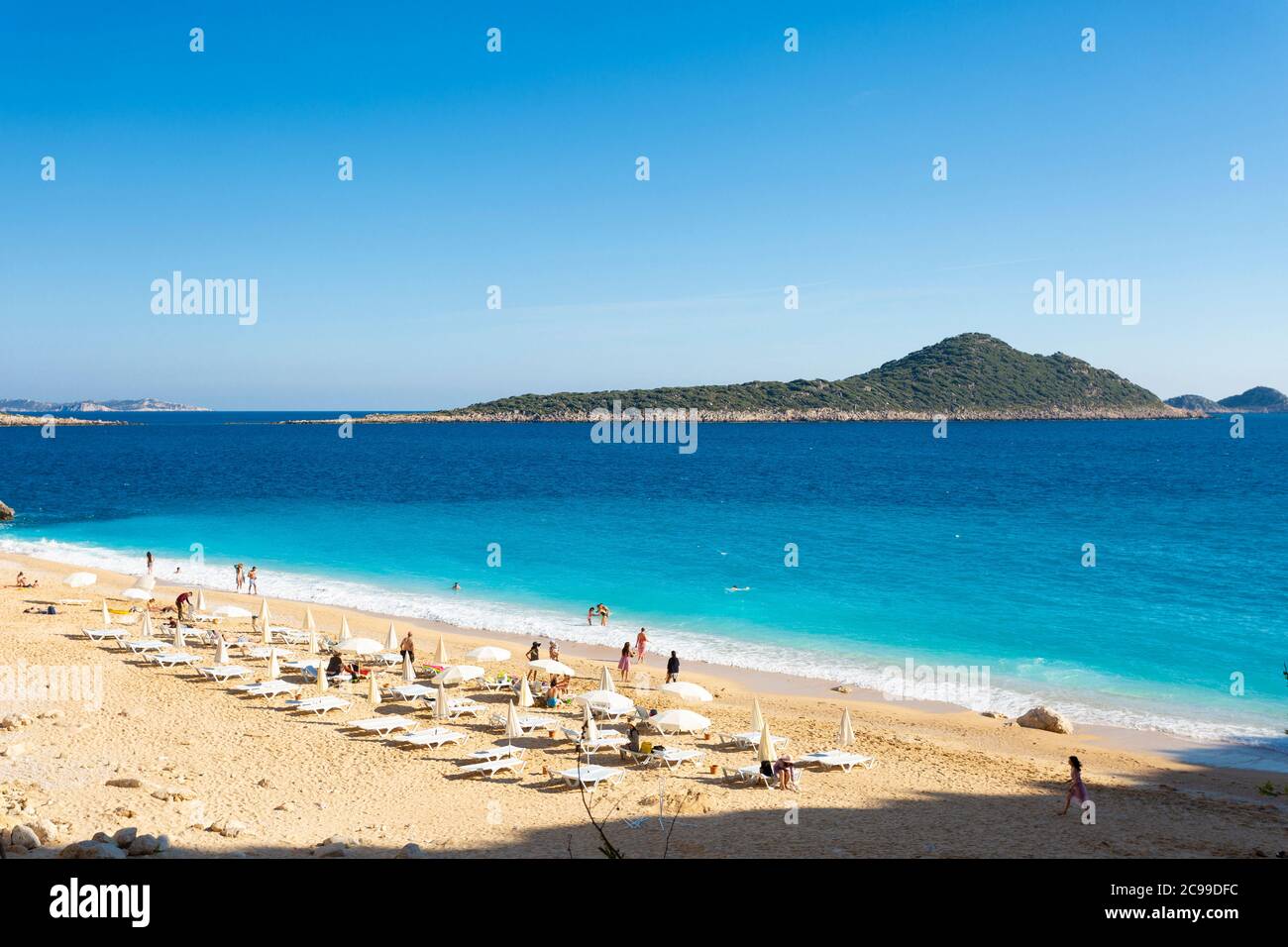 La célèbre plage de Kaputaş, province d'Antalya, Turquie Banque D'Images