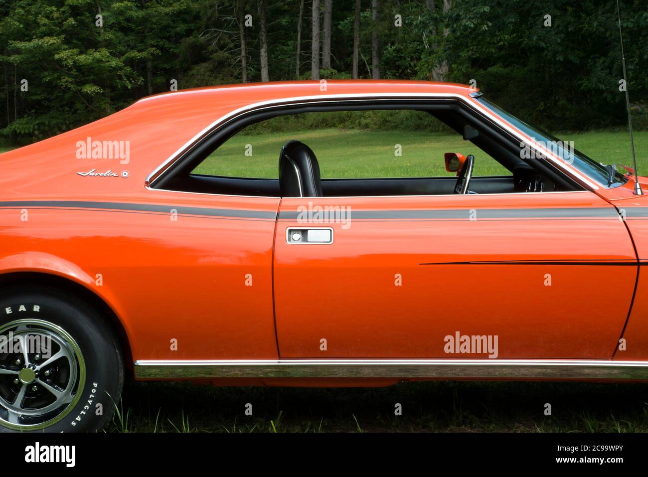 Big Bad Orange 1970 American Motors Javelin serres Banque D'Images