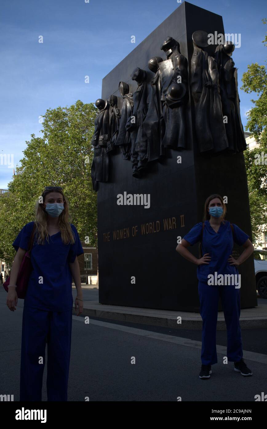 Payer justice pour NHS & Key Workers 29/07/20 Banque D'Images