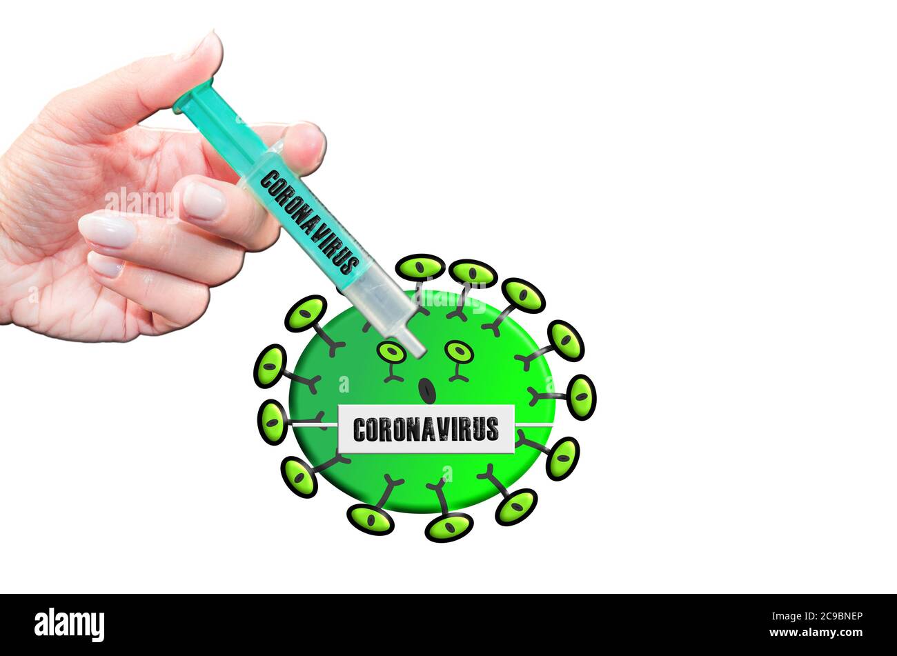 Vue microscopique du coronavirus, un agent pathogène qui attaque les voies aériennes. Analyse et test, expérimentation. SRAS Banque D'Images