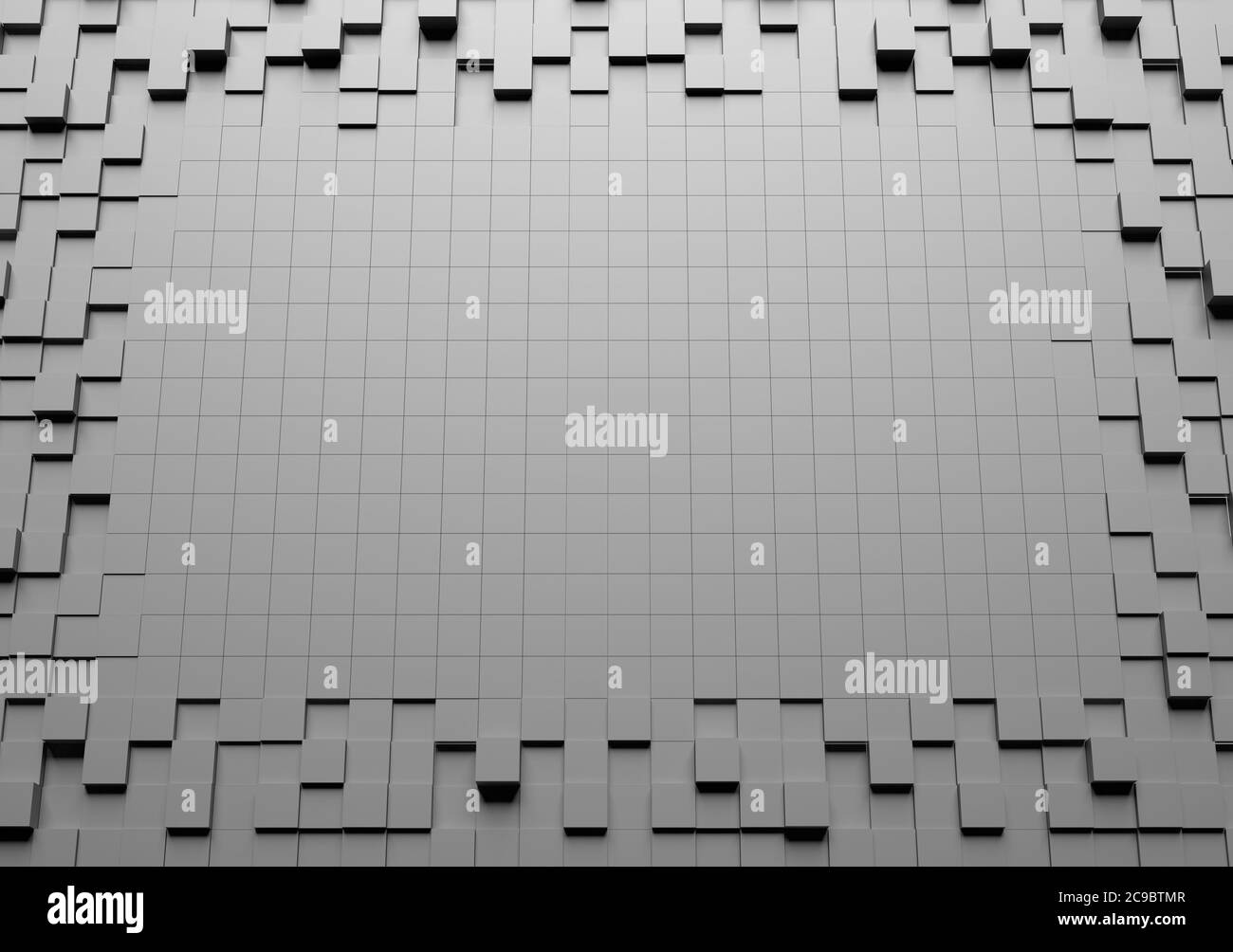 Arrière-plan en mosaïque abstraite avec espace vide au centre. rendu 3d Banque D'Images