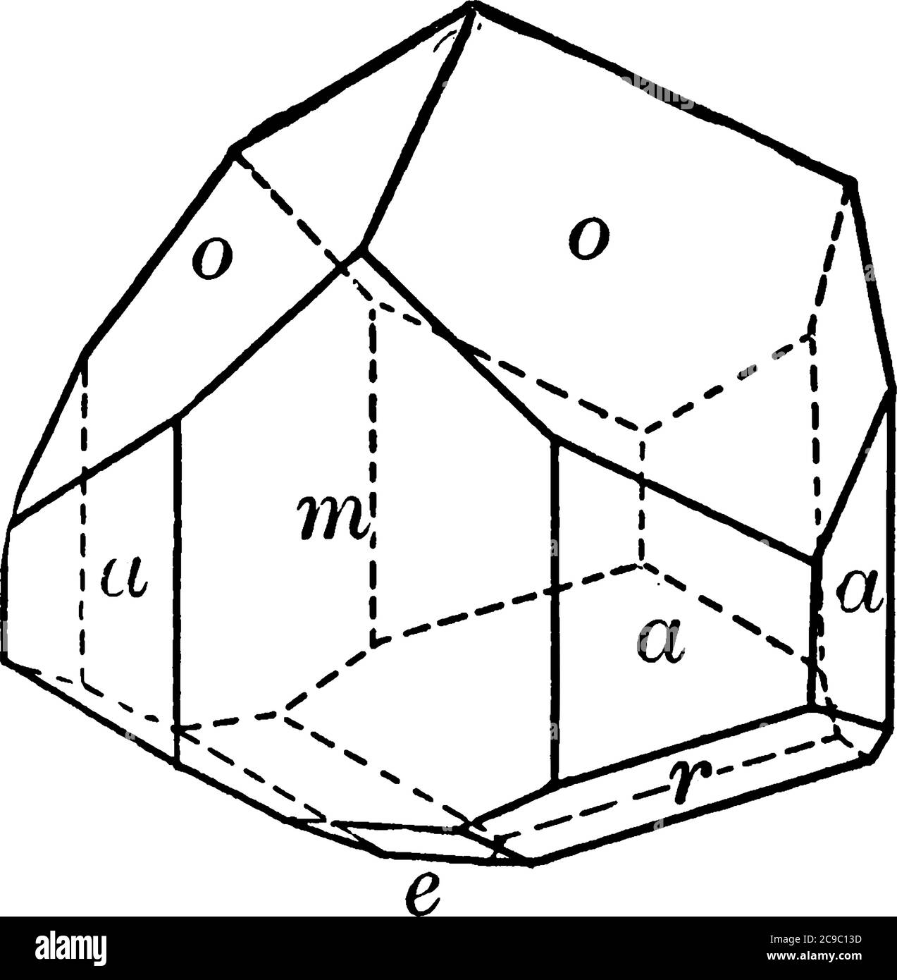La tourmaline est un minéral cristallin au silicate de bore composé d'éléments tels que l'aluminium, le fer, le magnésium, le sodium, le lithium ou le potassium, millésime Illustration de Vecteur