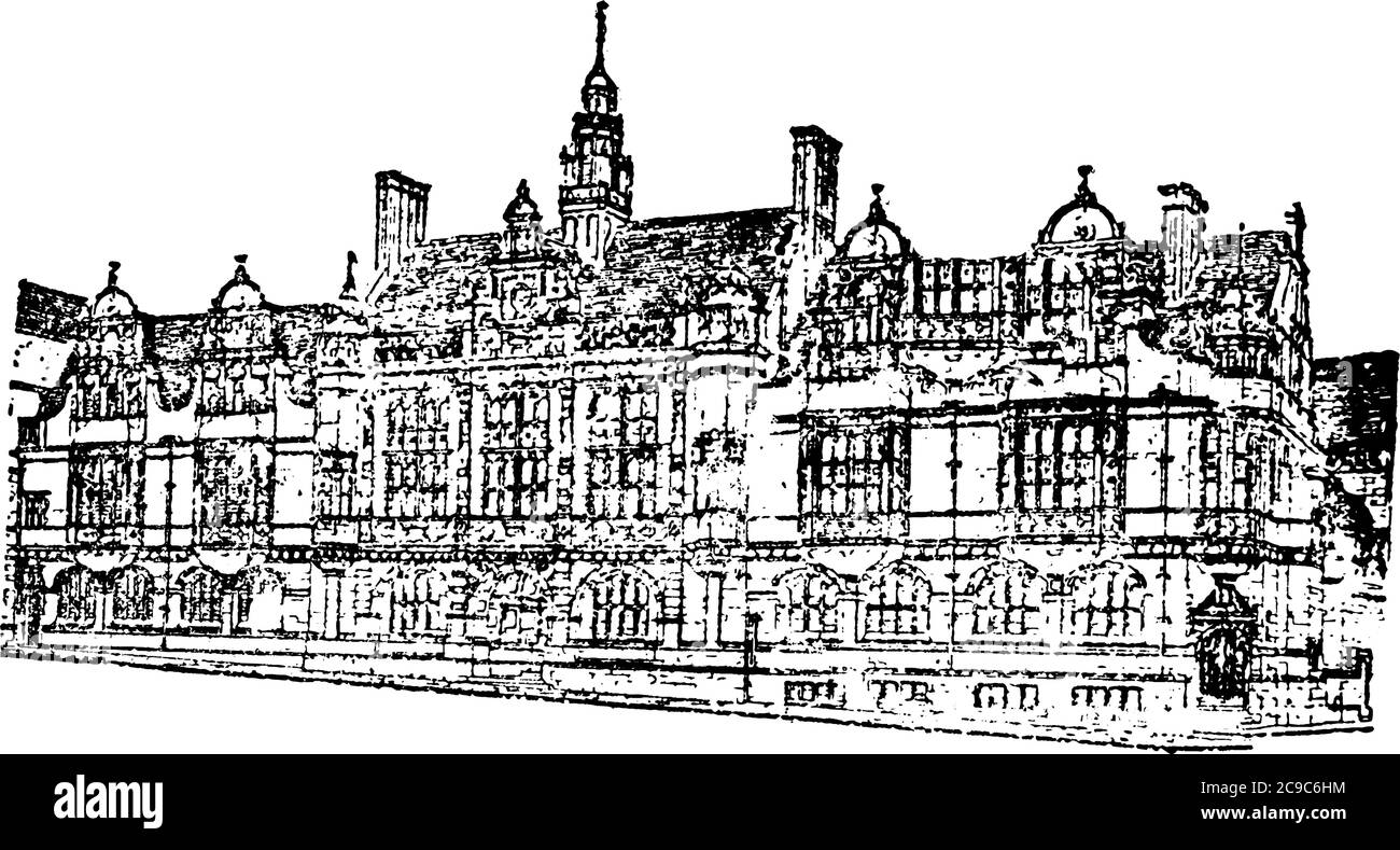L'hôtel de ville d'Oxford, un bâtiment public situé dans la rue St Aldate, dans le centre d'Oxford, en Angleterre. C'est un lieu pour des réunions publiques, des célébrations et des divertissements Illustration de Vecteur