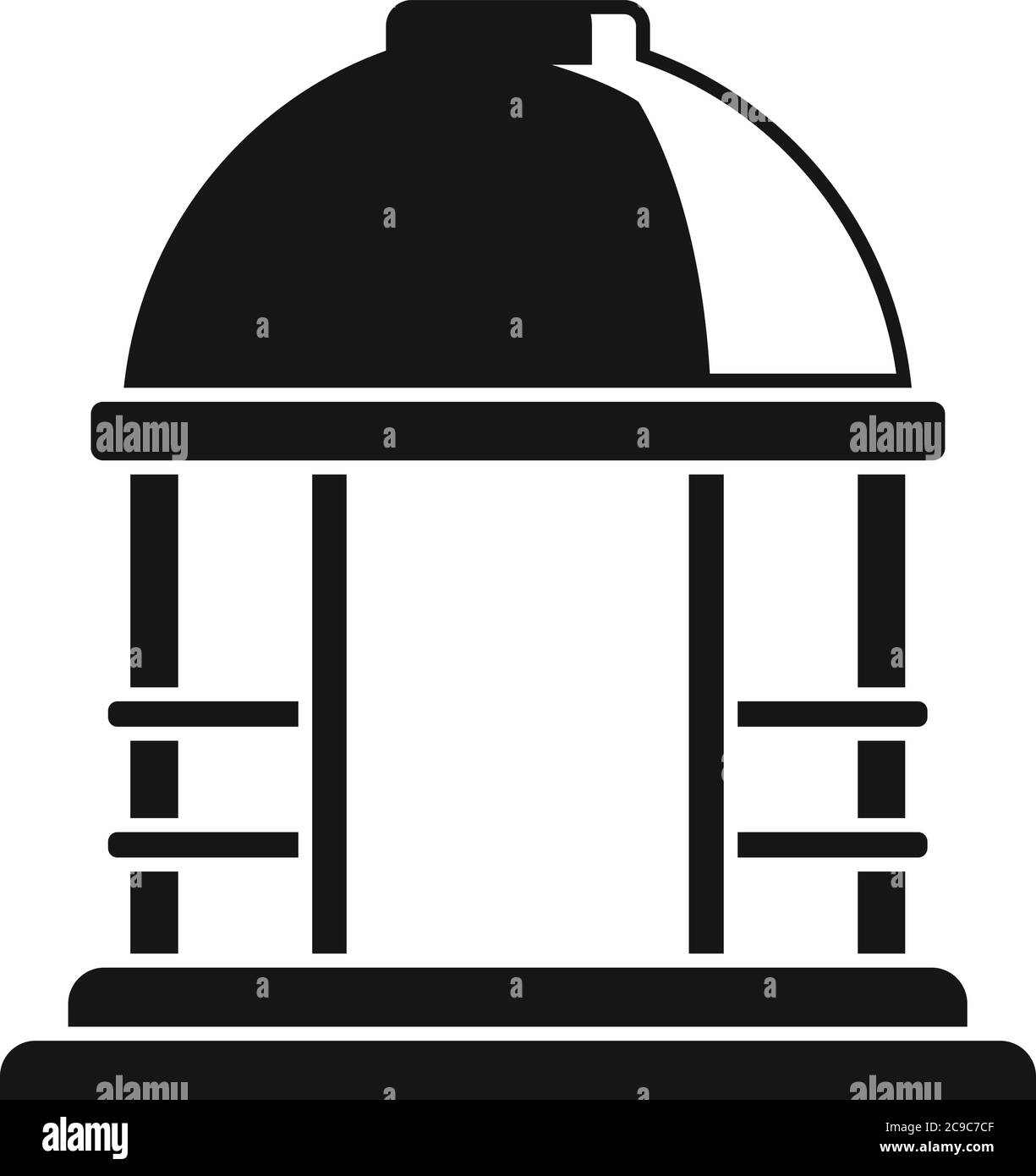 Icône belvédère d'été. Illustration simple de l'icône de vecteur de belvédère d'été pour le web design isolé sur fond blanc Illustration de Vecteur