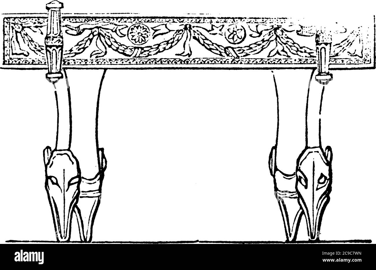 Sella Curulis, la présidente de l'État, a utilisé à Rome comme emblème du pouvoir de Kingly, ayant été importé, avec divers autres insignes de la royauté, de Illustration de Vecteur