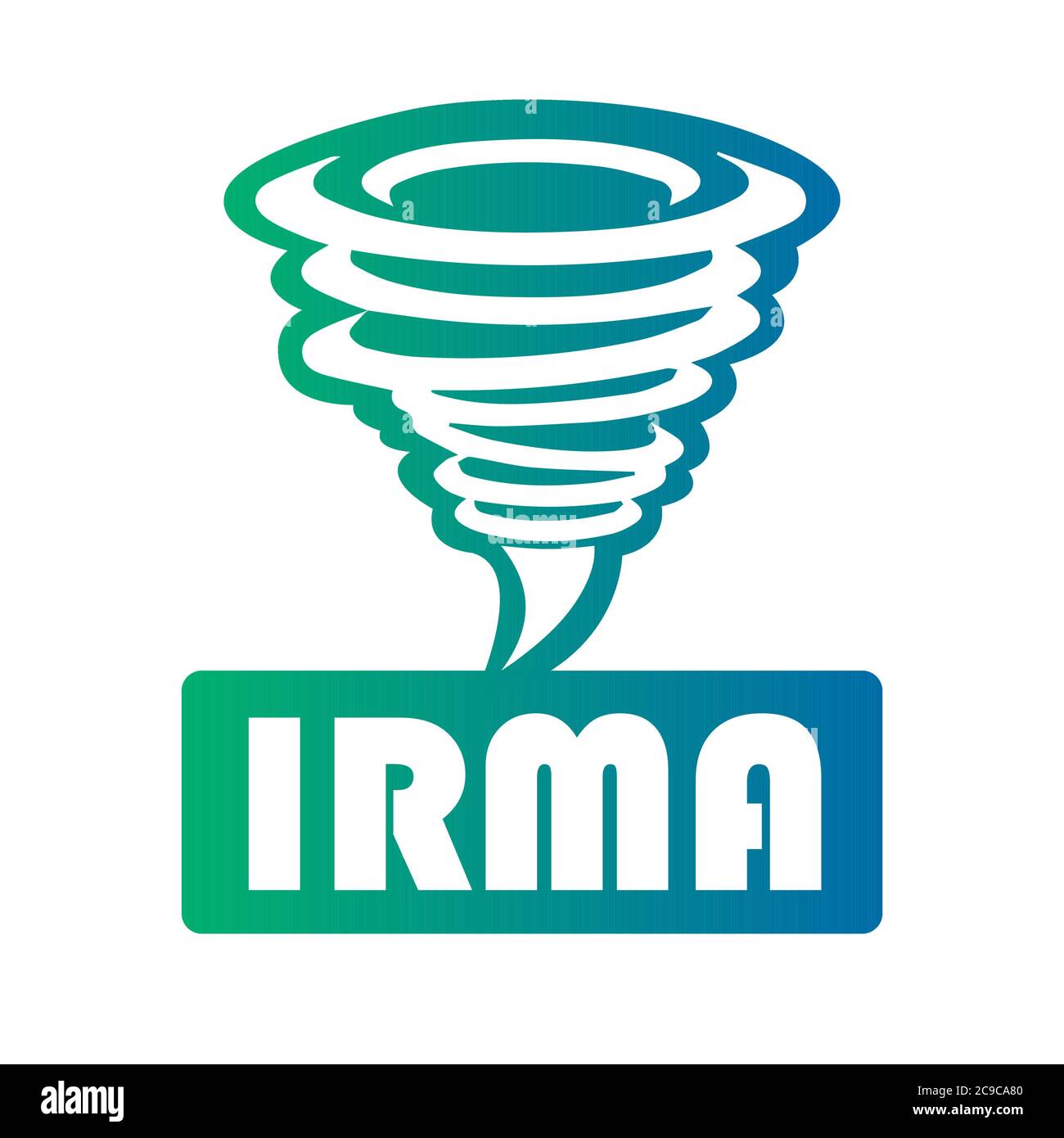 Icône de la tornade destructrice Irma Illustration de Vecteur