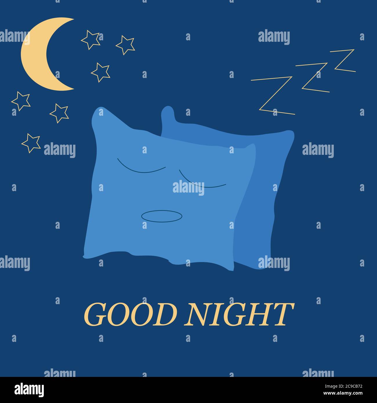 Un oreiller de couchage avec des yeux fermés pour dormir zzz. Icône sommeil détendu. Icône d'oreiller. Illustration vectorielle Illustration de Vecteur