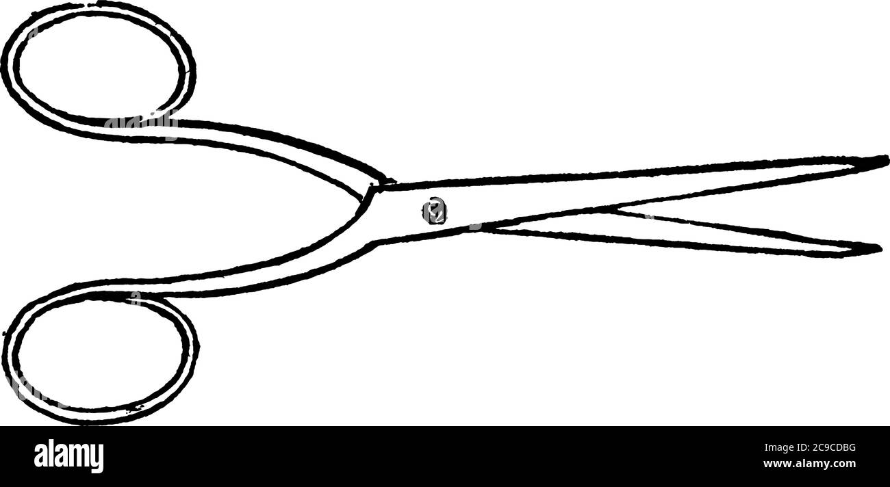 Les ciseaux sont sur les principes du levier et a deux leviers, le rivet étant le pivot pour les deux. Lorsque les vêtements sont coupés avec ces ciseaux à la main, fi Illustration de Vecteur