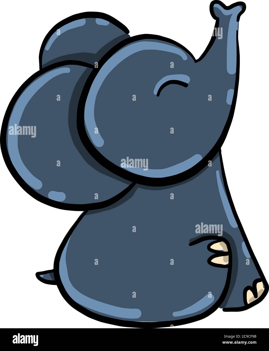 Éléphant de bébé, illustration, vecteur sur fond blanc Illustration de Vecteur