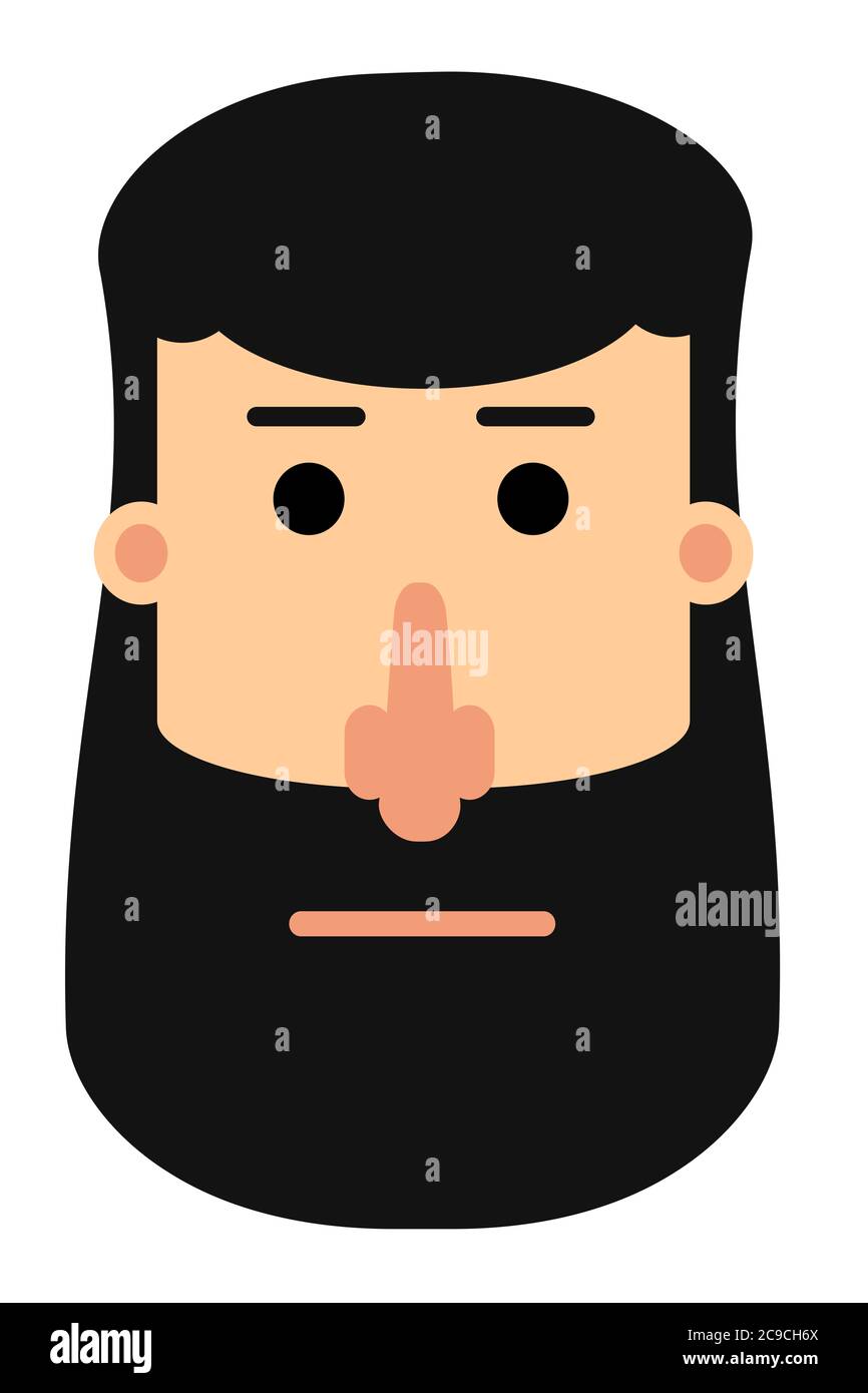 Barbe Man Vector, illustration. Banque D'Images