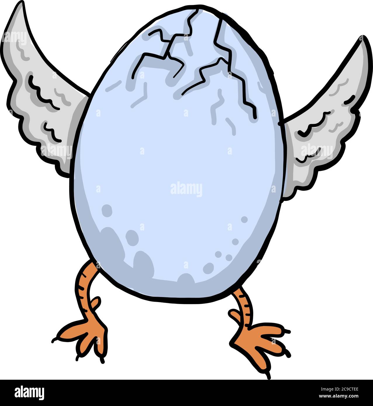 Œuf cassé avec poussin, illustration, vecteur sur fond blanc Illustration de Vecteur Œuf cassé avec poussin, illustration, vecteur sur fond blanc Illustration de Vecteur