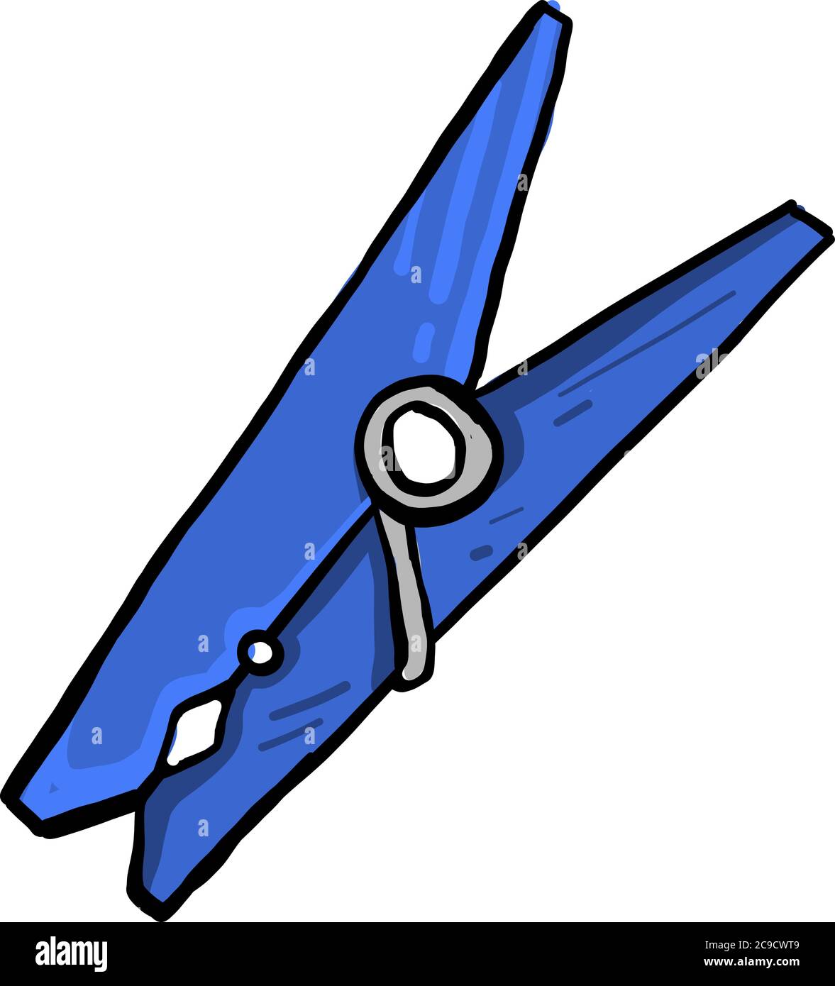 Punaise bleue, illustration, vecteur sur fond blanc Illustration de Vecteur