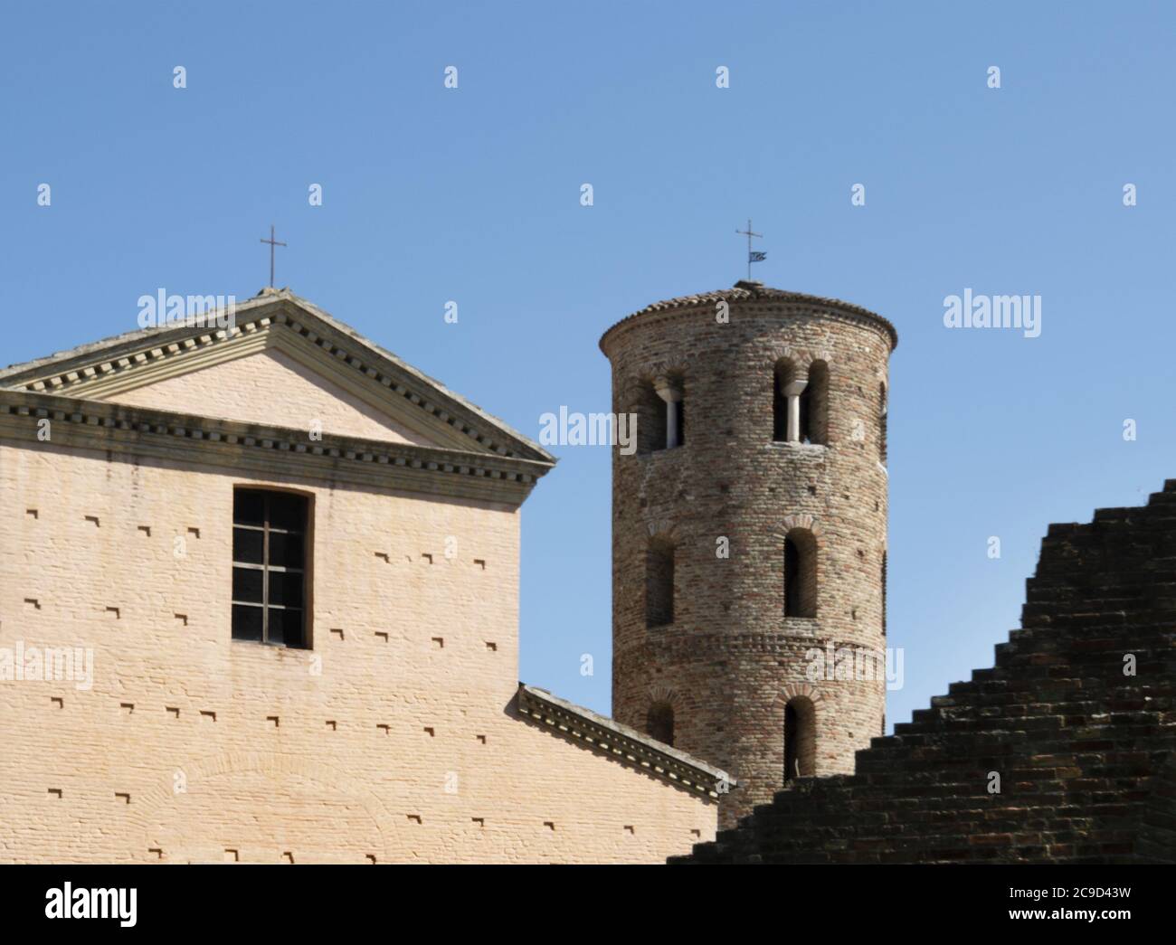 Ravenne, Italie. 28 juillet 2020. Vue extérieure de l'église Saint Mary 'Maggiore' Banque D'Images