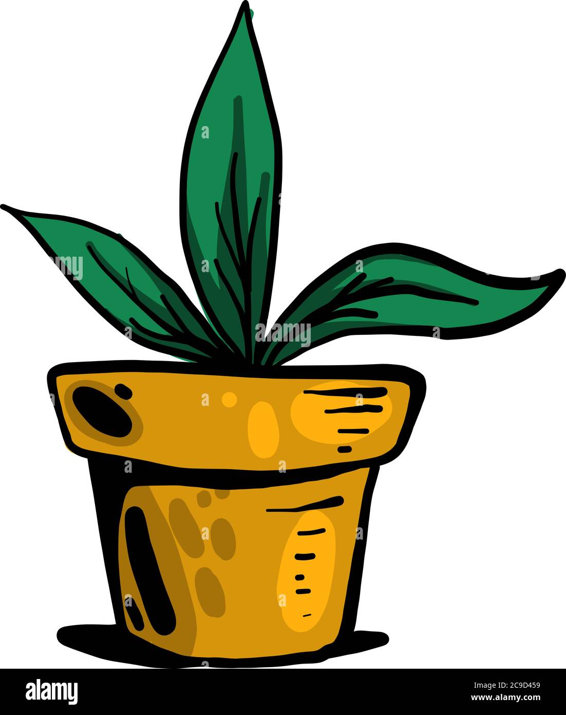 Plante grasse en pot, illustration, vecteur sur fond blanc Illustration de Vecteur