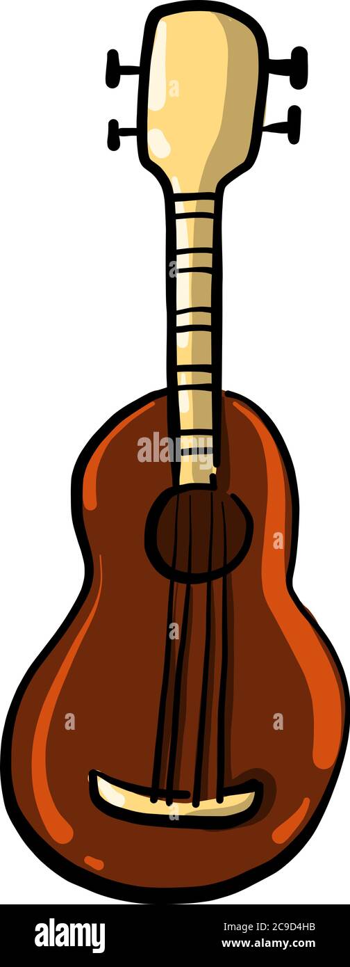 Guitare acoustique, illustration, vecteur sur fond blanc Illustration de Vecteur