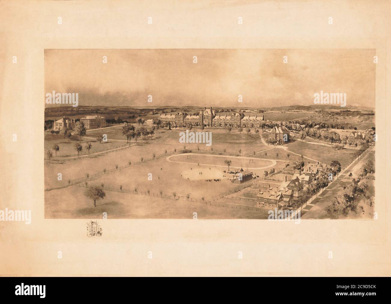 Trinity College, Hartford, Connecticut, États-Unis, Photogravure Print par A.W. Elston & Co., Boston, publié par W.T. Littig & Co., 1907 Banque D'Images