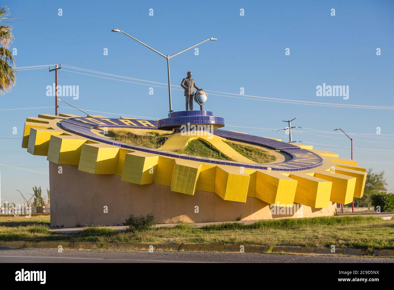 Ciudad Juarez, Chihuahua, Mexique. Monument international Rotary. Banque D'Images