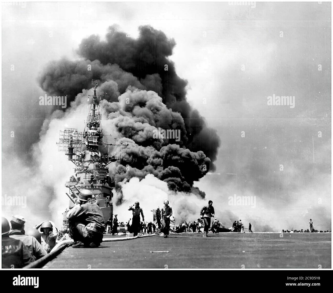 La longue et sanglante bataille d’OKINAWA au Japon en 1945. La bataille a été l'une des plus sanglantes de la bataille sanglante et longue d'OKINAWA au Japon en 1945. La bataille a été l'une des plus sangsues du Pacifique Banque D'Images