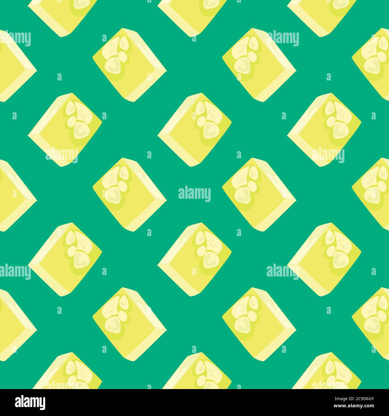 Délicieux lokhum, motif sans couture sur fond vert. Illustration de Vecteur Délicieux lokhum, motif sans couture sur fond vert. Illustration de Vecteur