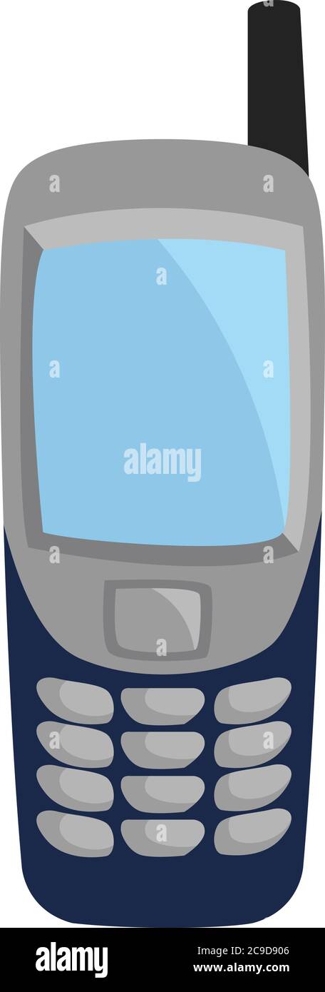 Ancien téléphone, illustration, vecteur sur fond blanc Illustration de Vecteur