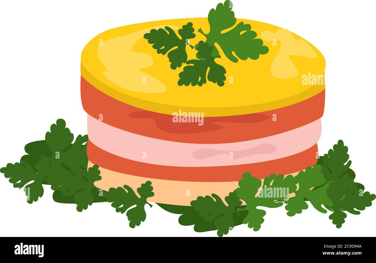 Salade Mimosa, illustration, vecteur sur fond blanc Illustration de Vecteur