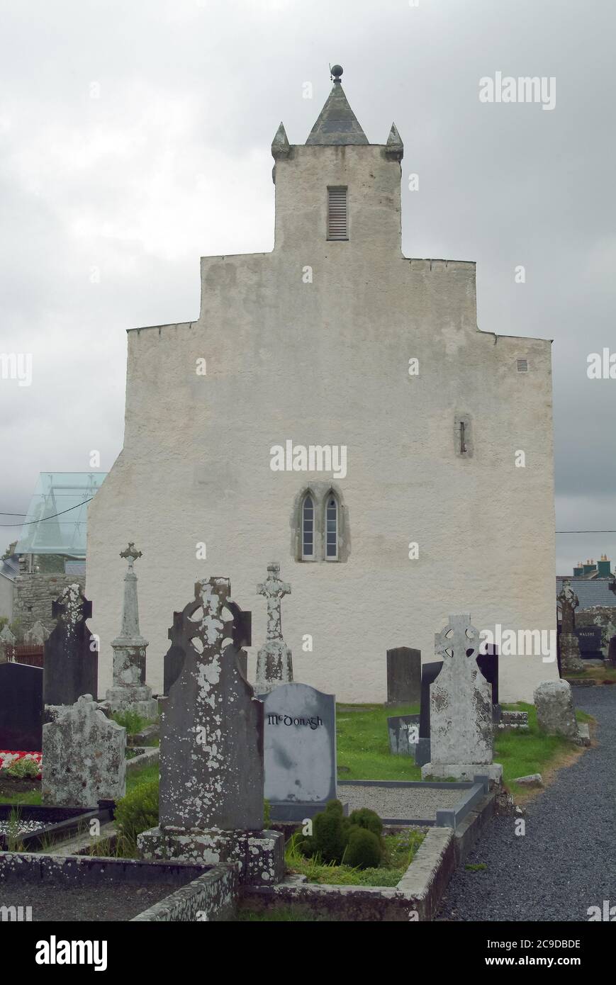 Cathédrale de Kilfenora, cathédrale Saint-Fachtnan, Kilfenora, Cill Fhionnúrach, Comté de Clare, Irlande, Éire, Irland, Írország, Europe, Monument national Banque D'Images
