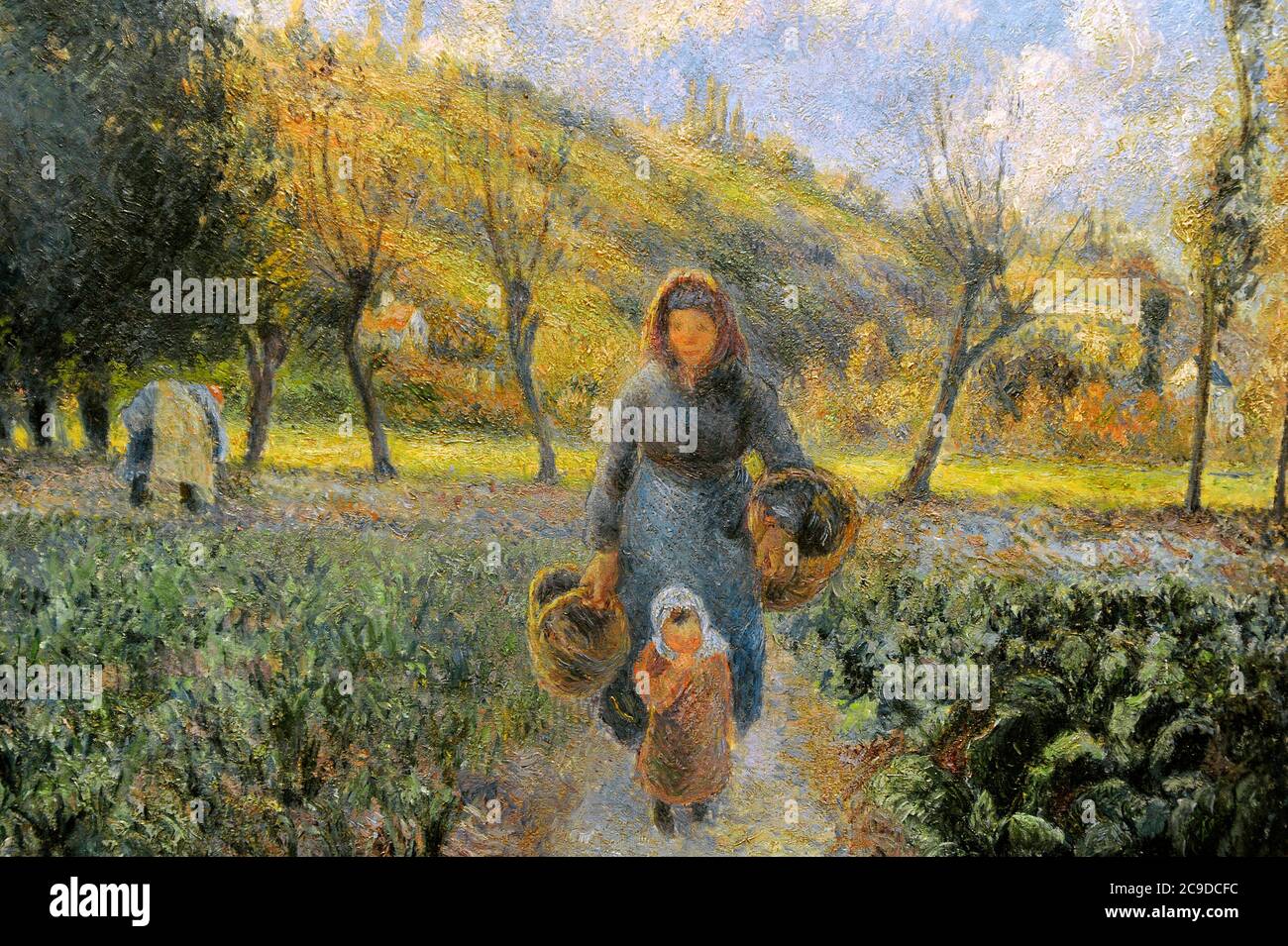 Camille Pissarro (1830-1903). Peintre impressionniste français. Dans la cuisine jardin, 1881. Galerie nationale. Prague. République tchèque. Banque D'Images