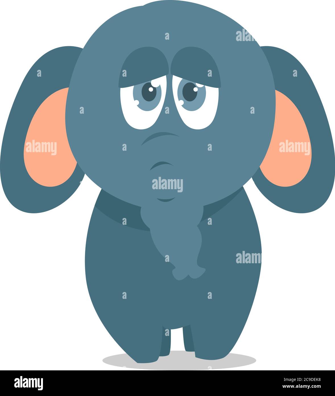 Éléphant triste, illustration, vecteur sur fond blanc Illustration de Vecteur Éléphant triste, illustration, vecteur sur fond blanc Illustration de Vecteur