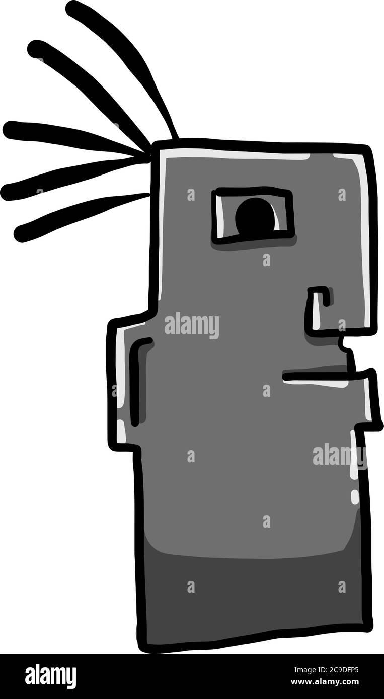 Figure de pierre étrange, illustration, vecteur sur fond blanc Illustration de Vecteur