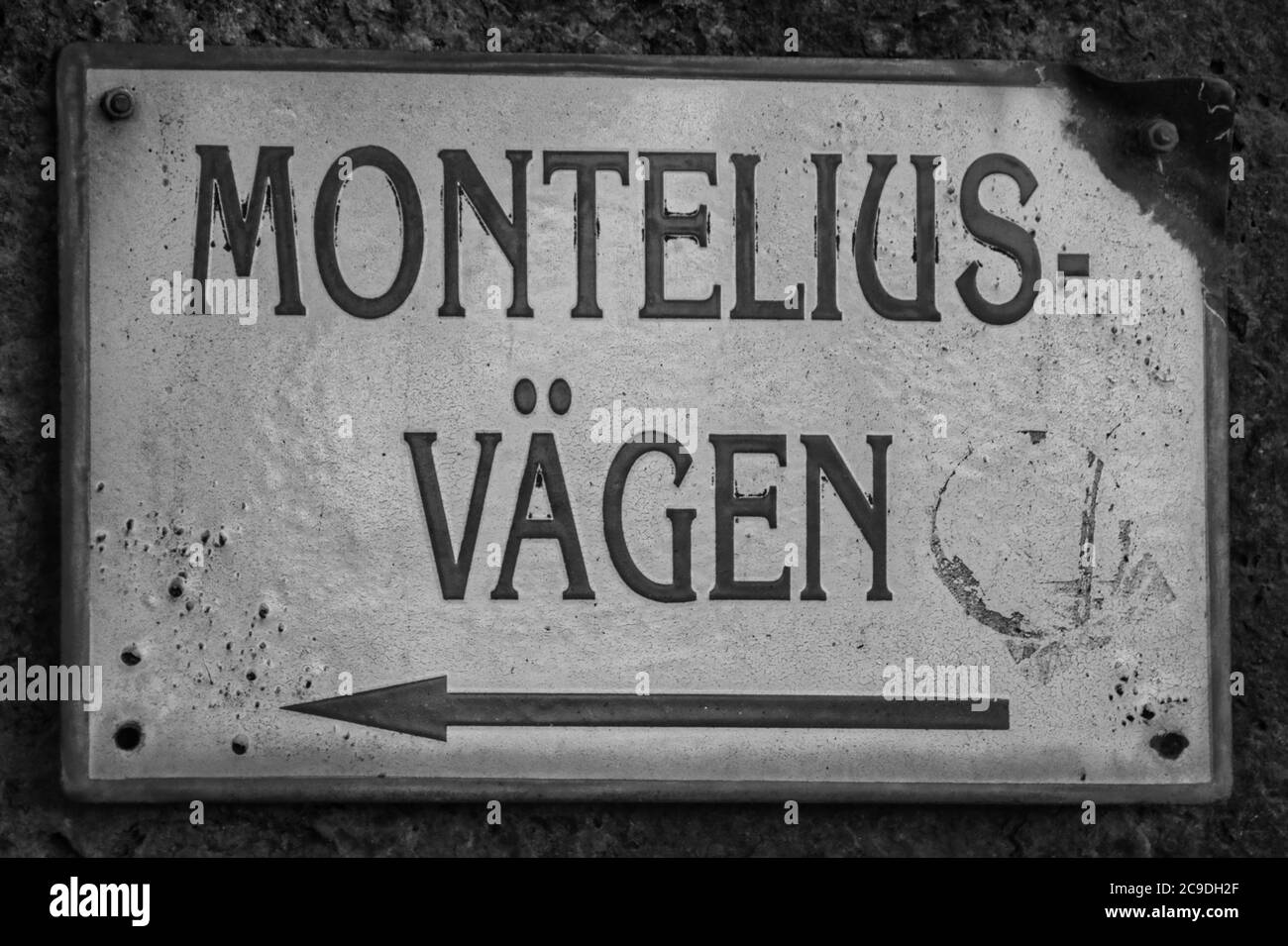 Magnifique panneau Montelius-V gen TiN à Stockholm Banque D'Images