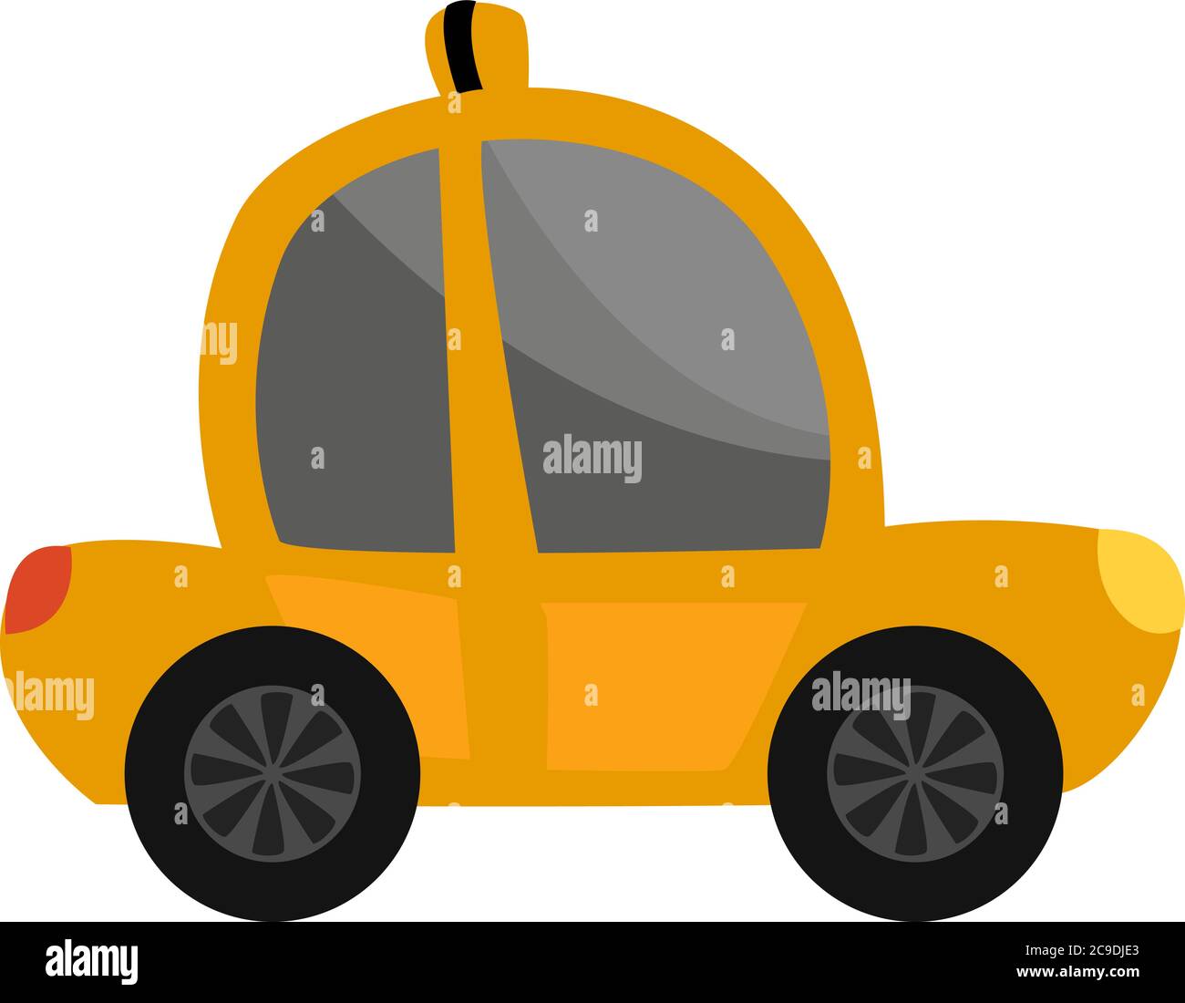 Voiture de taxi jaune, illustration, vecteur sur fond blanc Illustration de Vecteur