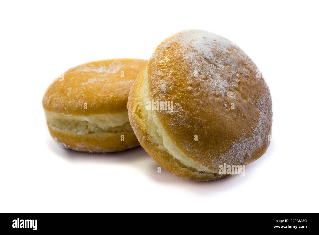 Donut allemand isolé sur fond blanc Banque D'Images
