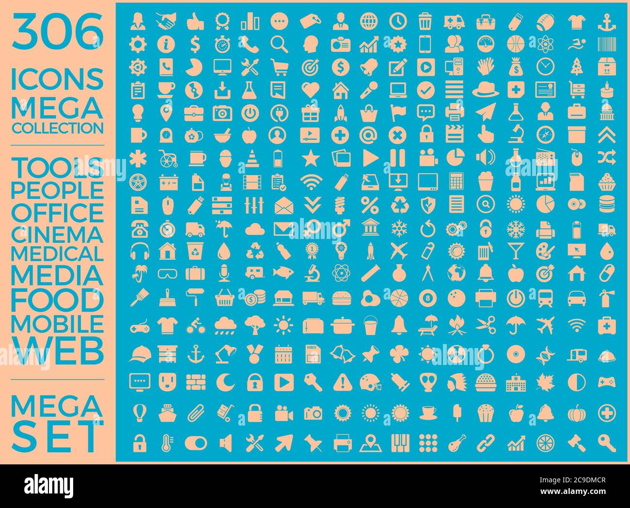 Ensemble d'icônes, Pack universel de qualité, Big Icon Collection Vector Design EPS 10 Illustration de Vecteur