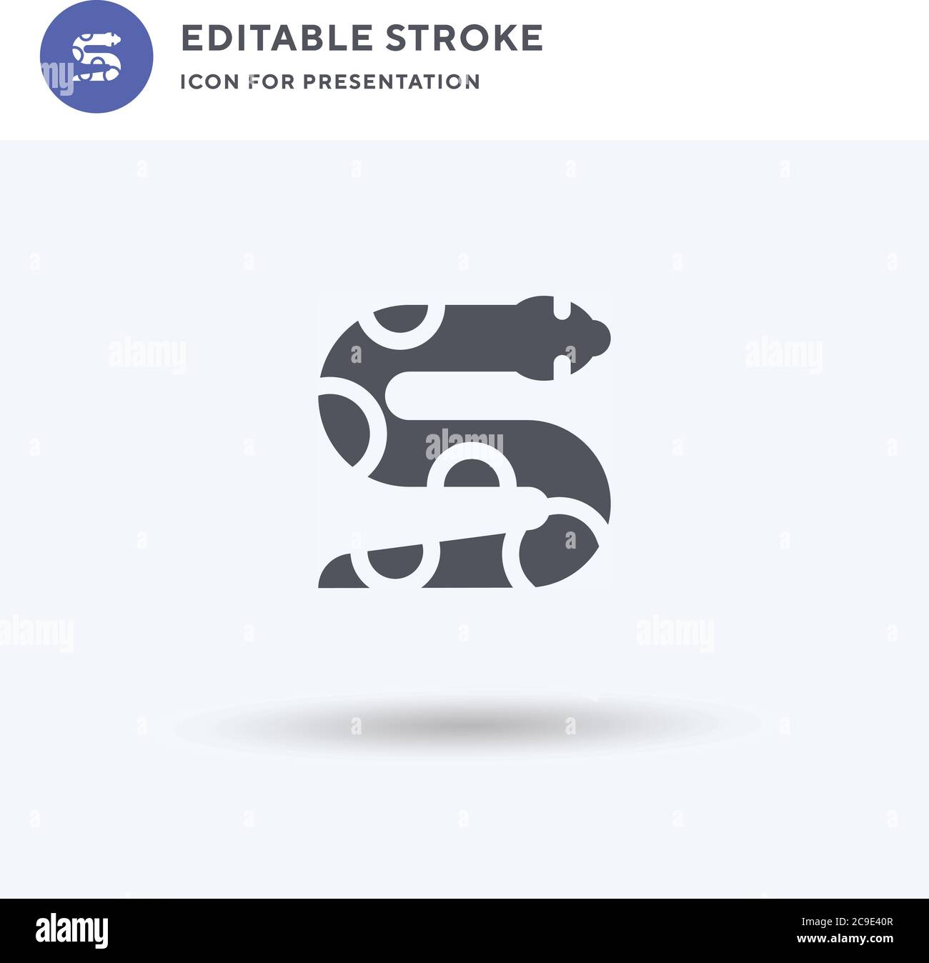 Vecteur d'icône Python, signe plat rempli, pictogramme solide isolé sur ...