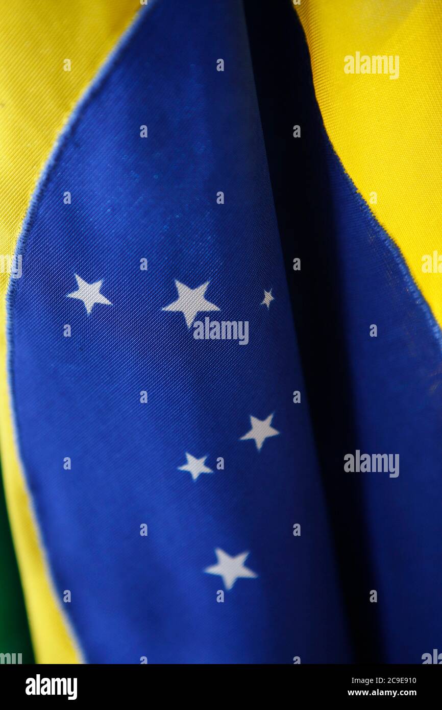 détail du drapeau brésilien Banque D'Images