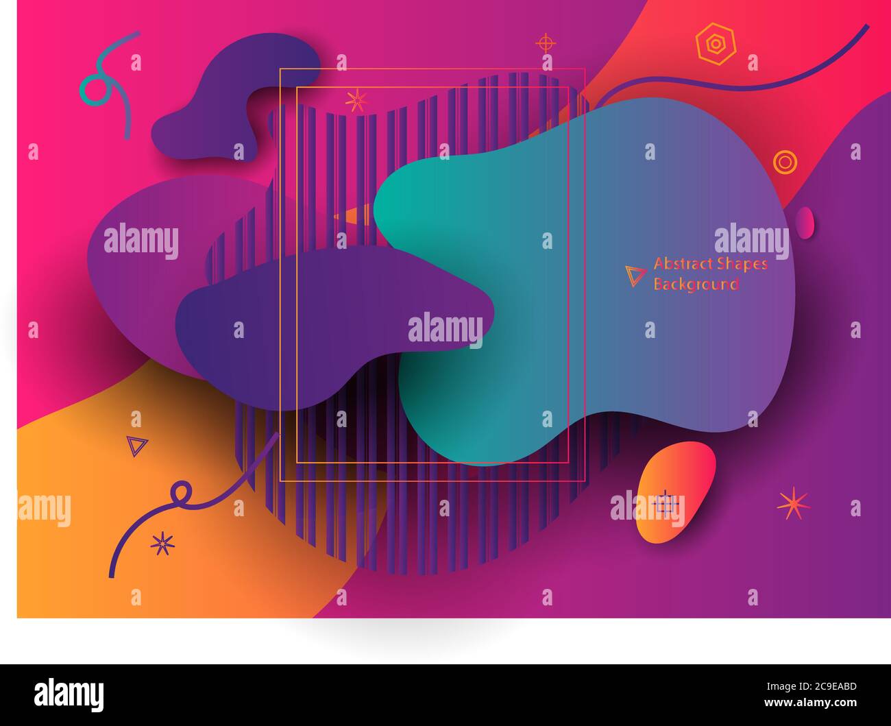 Bannière abstraite avec forme de dégradé de couleurs Ultra. Éléments graphiques abstraits uniques. Composition minimaliste de style moderne. Illustration du vecteur EPS10. Illustration de Vecteur