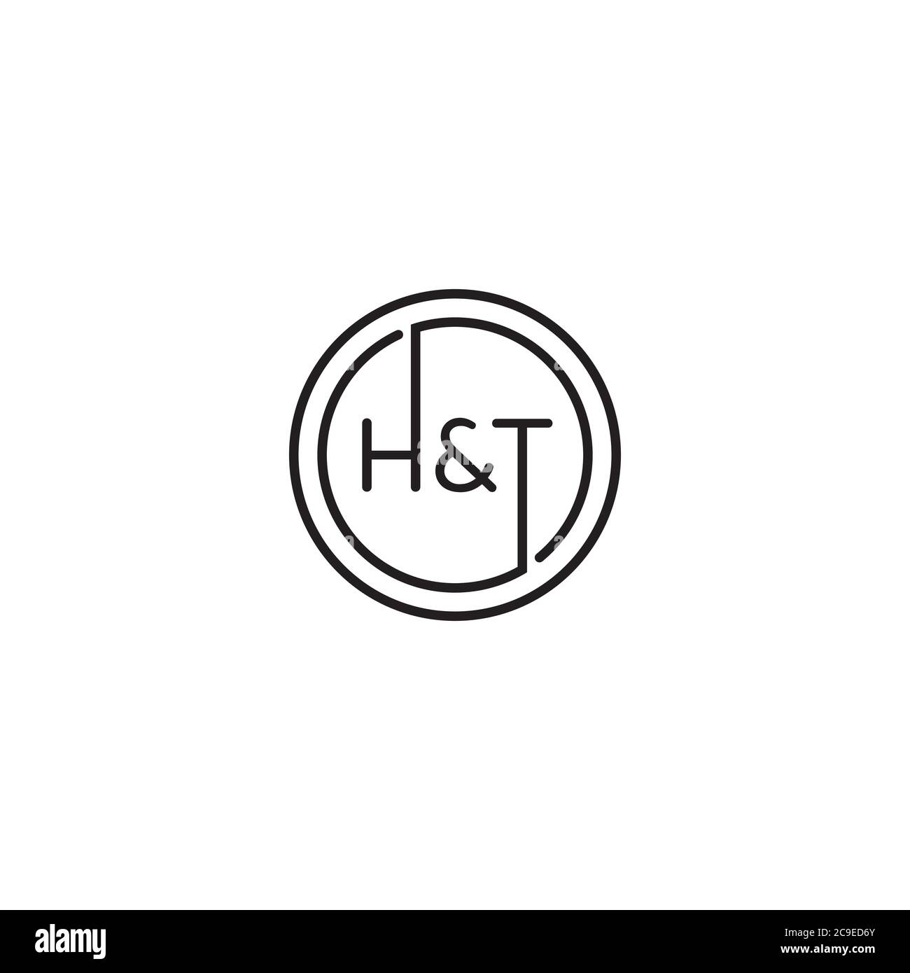 Logo H et T / icône Illustration de Vecteur