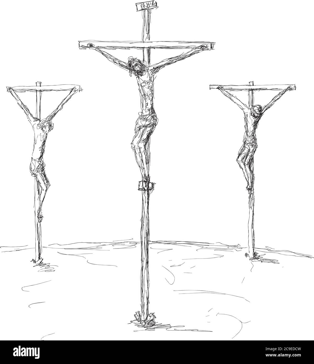 Crucifixion Illustration de Vecteur