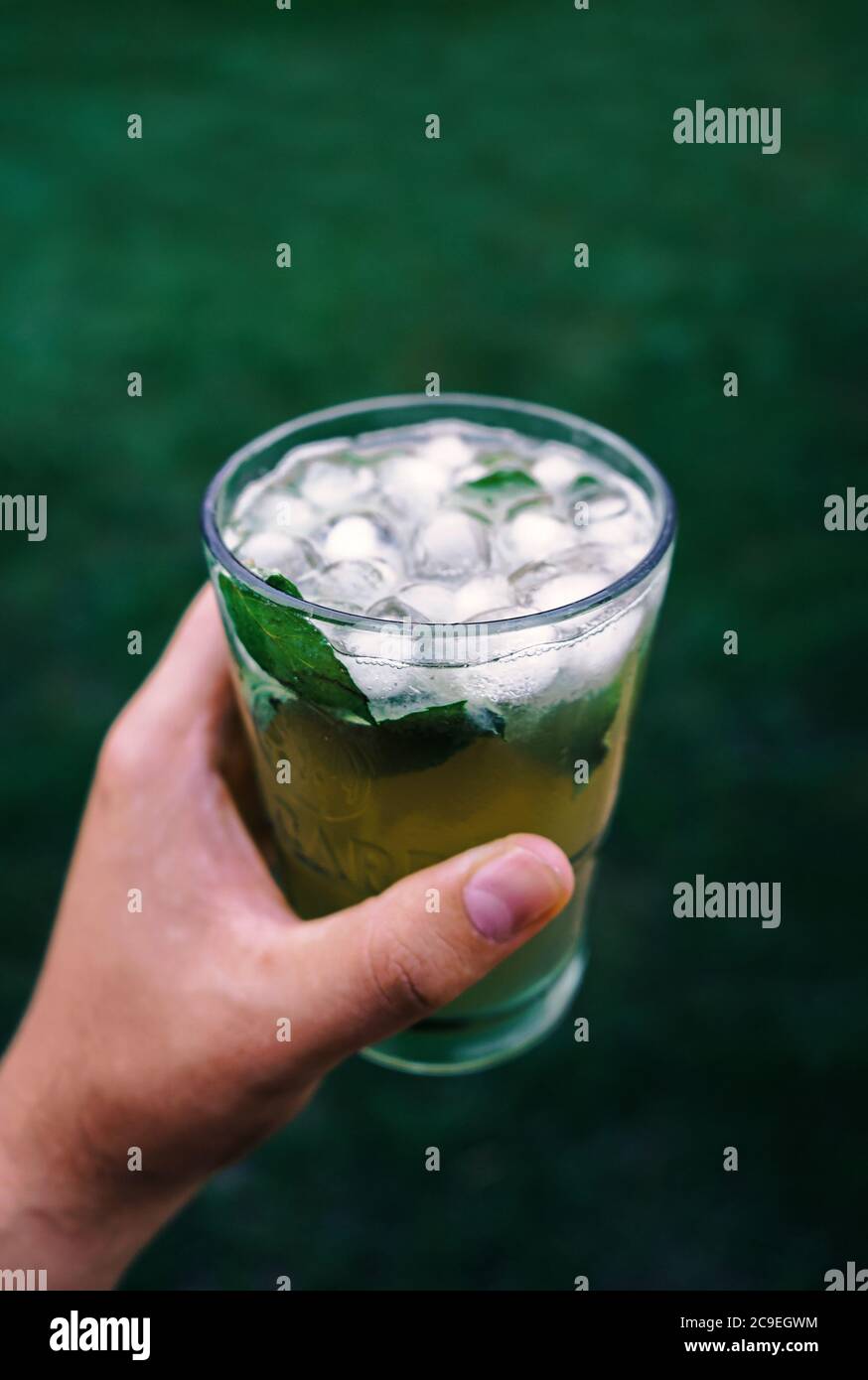 Mojito froid glacé fabriqué à la maison. Parfait dans la chaude journée d'été. Banque D'Images