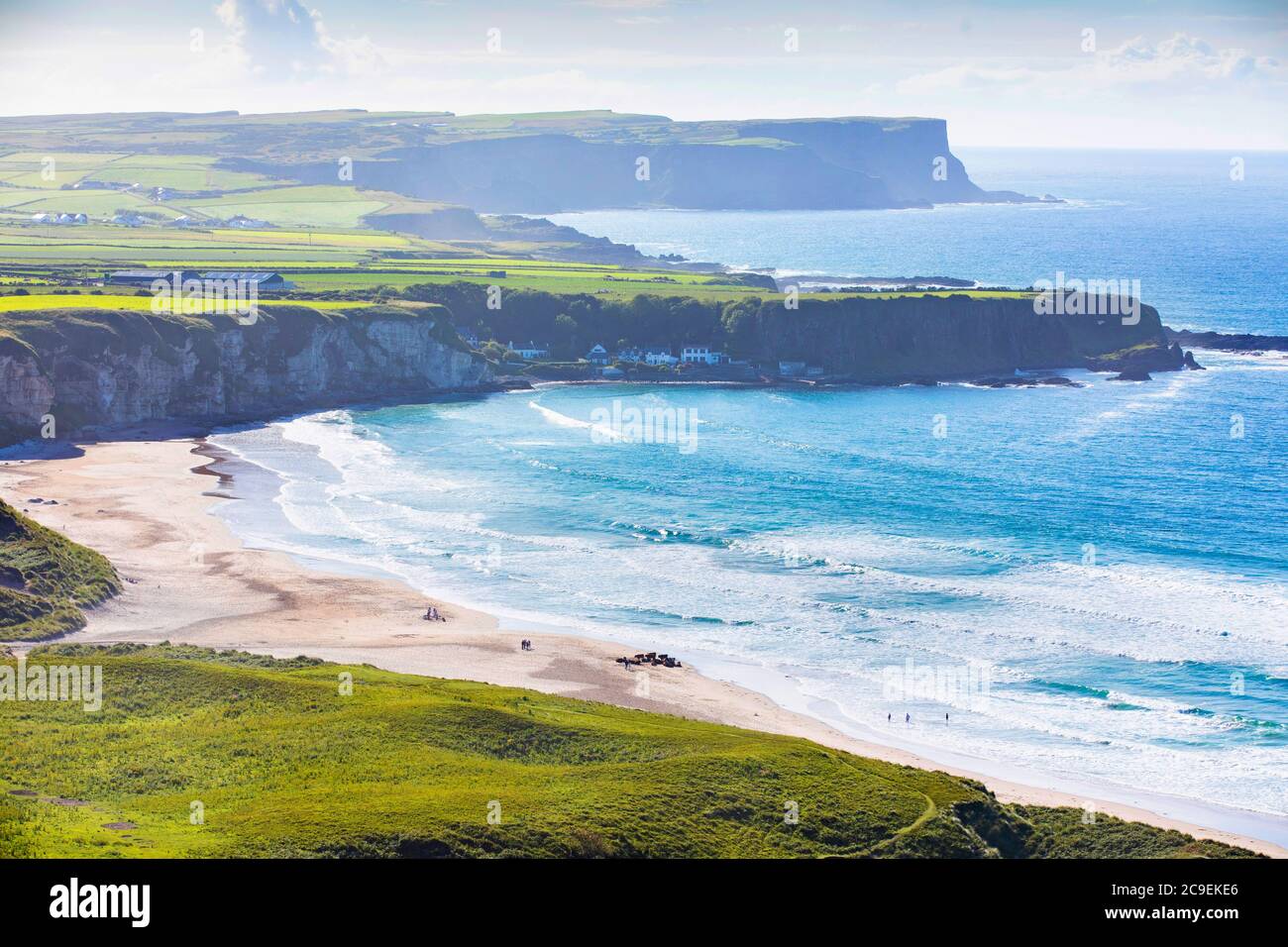 Whitepark Bay, co Antrim, en Irlande du Nord Banque D'Images