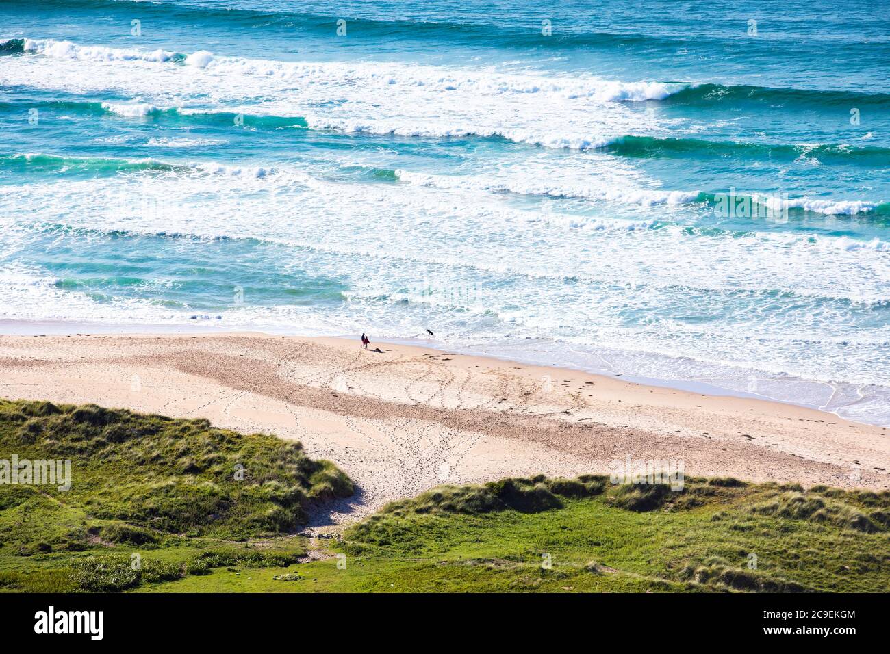 Whitepark Bay, co Antrim, en Irlande du Nord Banque D'Images