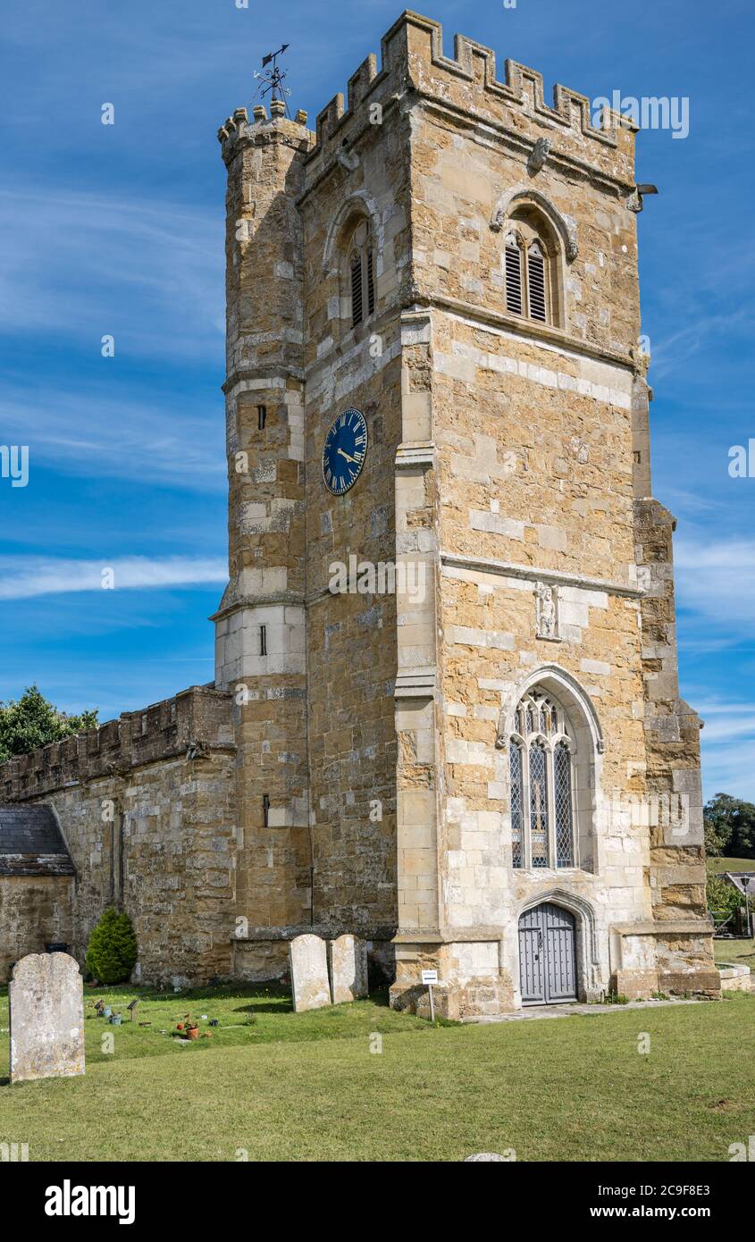 Église Saint-Nicolas dans le village d'Abbotsbury, Dorset Banque D'Images