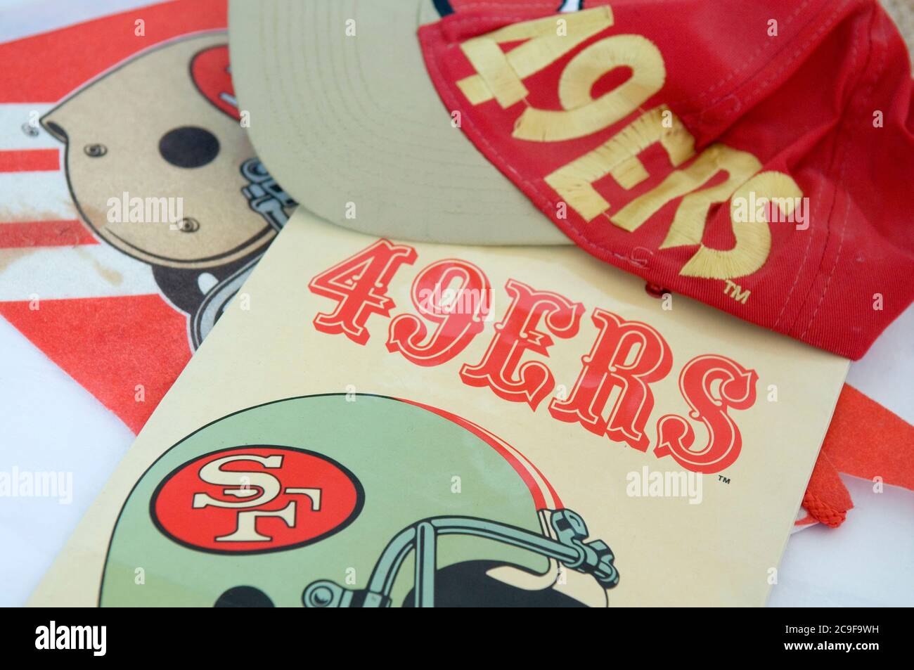 Articles de la San Francisco 49ers. Banque D'Images
