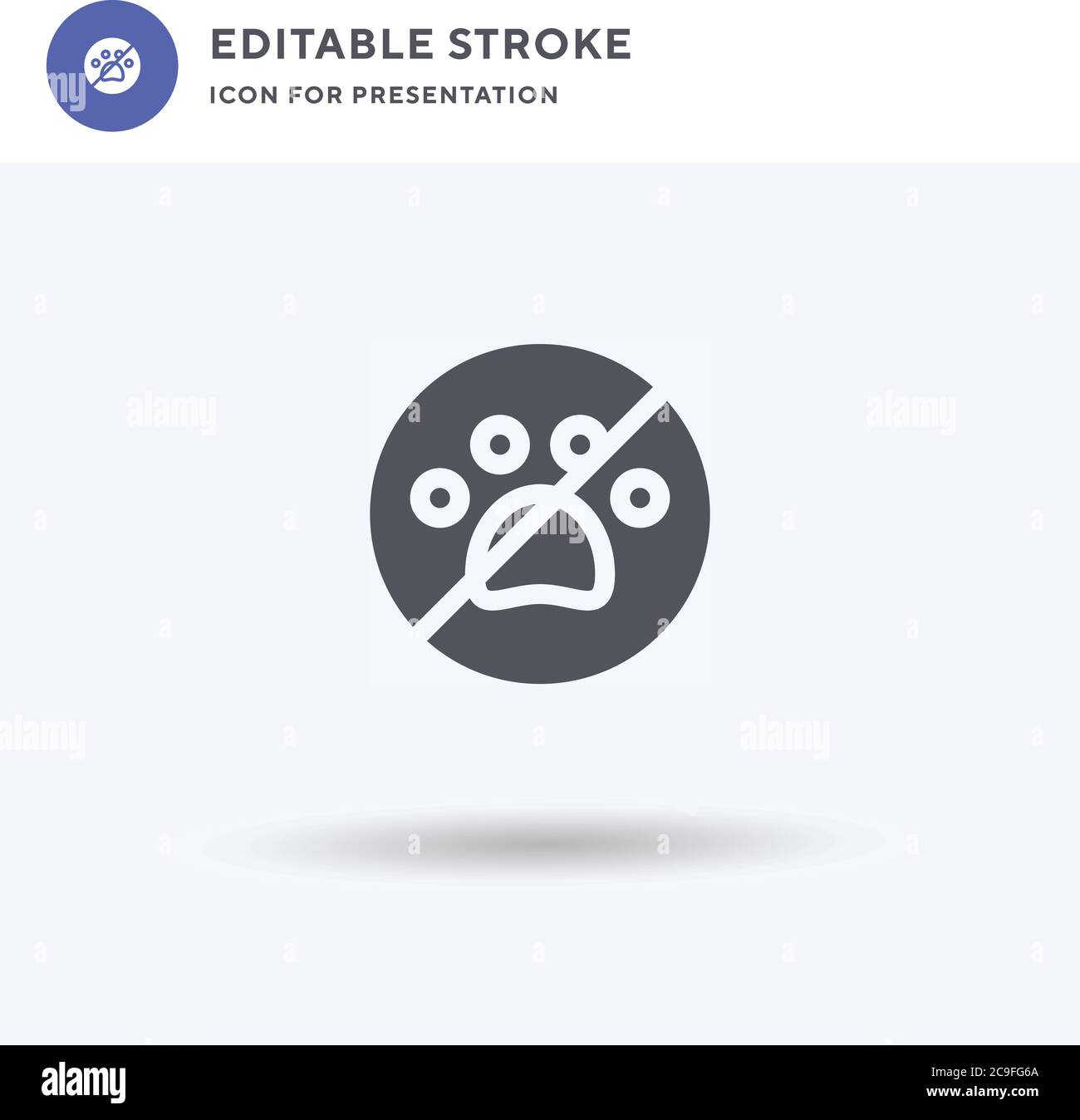 Vecteur d'icône animaux de compagnie, affiche plate remplie, pictogramme solide isolé sur blanc, illustration du logo. Icône animaux de compagnie pour la présentation. Illustration de Vecteur