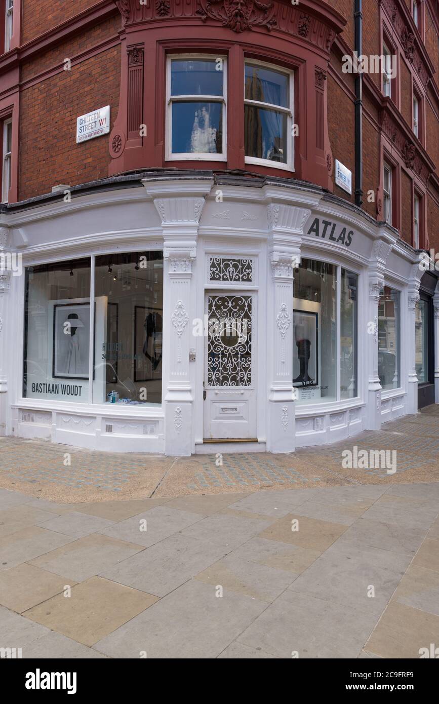 The Atlas Gallery, un espace de galerie de photos commerciales à Dorset Street, Marylebone, Londres, Angleterre, Royaume-Uni Banque D'Images