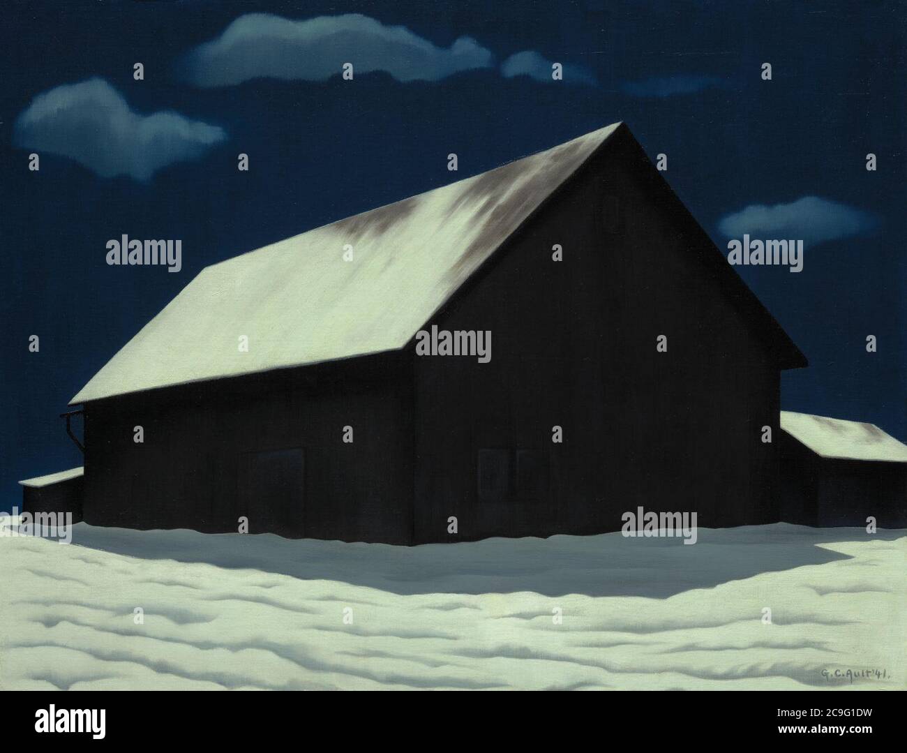 Janvier pleine Lune par George Ault (1941). Banque D'Images